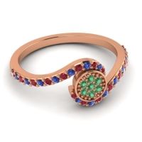 Simple Floral Pave Vapi Ring
