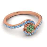 Simple Floral Pave Vapi Ring