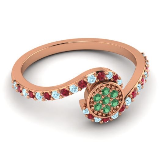 Simple Floral Pave Vapi Ring