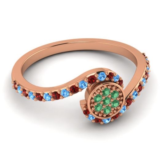 Simple Floral Pave Vapi Ring