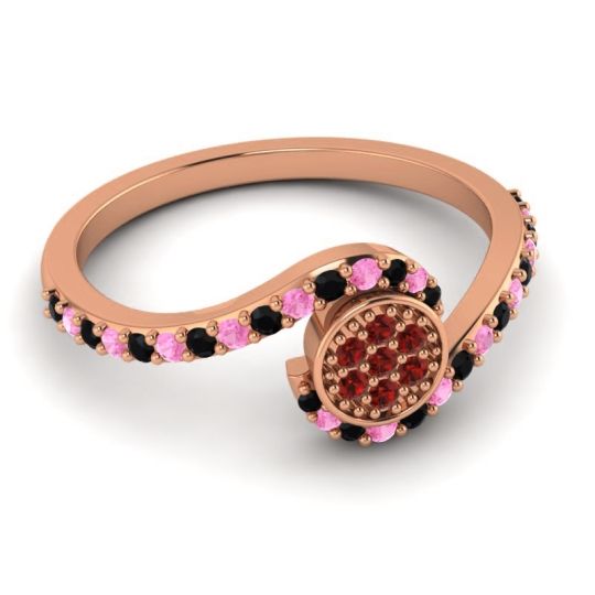 Simple Floral Pave Vapi Ring