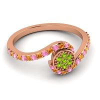 Simple Floral Pave Vapi Ring
