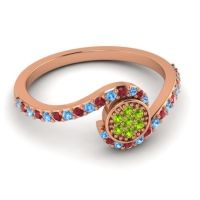 Simple Floral Pave Vapi Ring