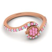Simple Floral Pave Vapi Ring