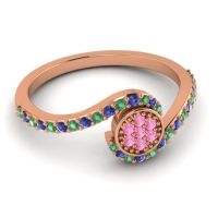 Simple Floral Pave Vapi Ring