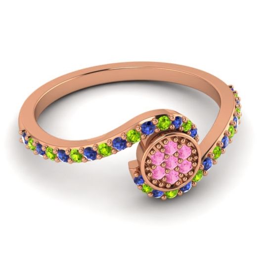 Simple Floral Pave Vapi Ring