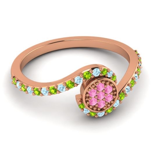 Simple Floral Pave Vapi Ring