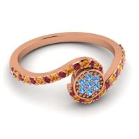 Simple Floral Pave Vapi Ring