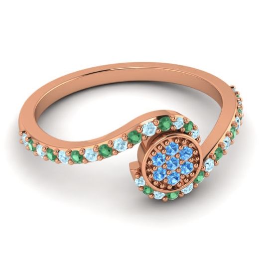 Simple Floral Pave Vapi Ring