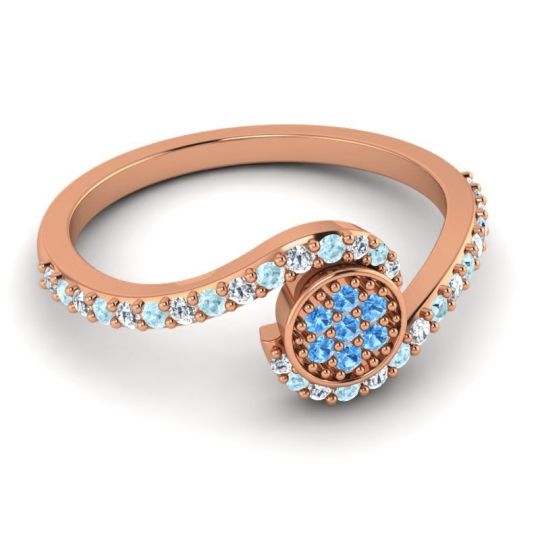 Simple Floral Pave Vapi Ring