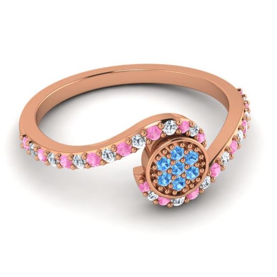 Simple Floral Pave Vapi Ring