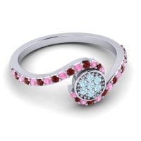 Simple Floral Pave Vapi Ring