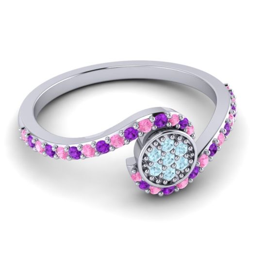 Simple Floral Pave Vapi Ring