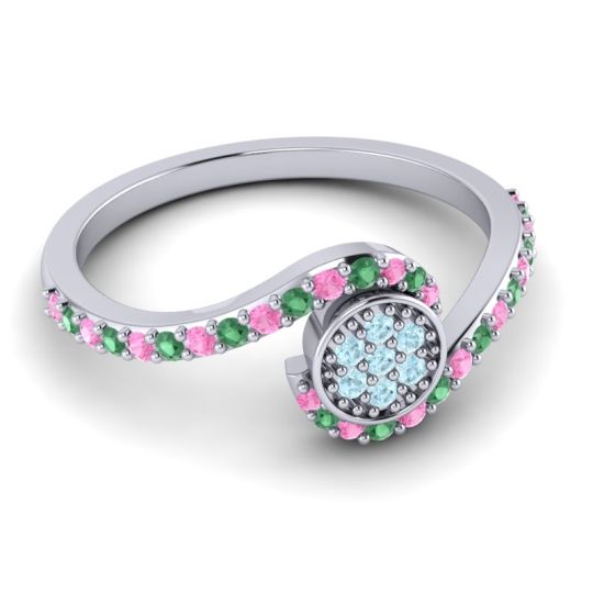 Simple Floral Pave Vapi Ring