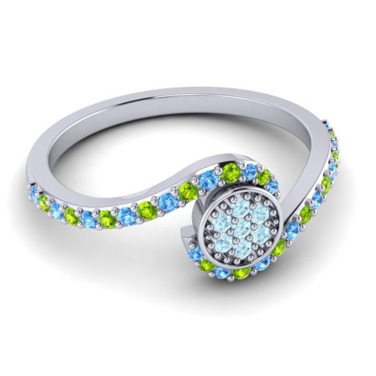 Simple Floral Pave Vapi Ring