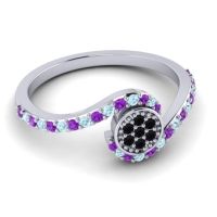 Simple Floral Pave Vapi Ring