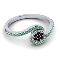 Simple Floral Pave Vapi Ring