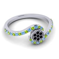 Simple Floral Pave Vapi Ring