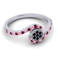 Simple Floral Pave Vapi Ring