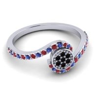 Simple Floral Pave Vapi Ring