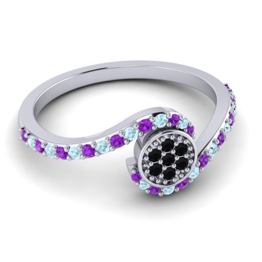 Simple Floral Pave Vapi Ring