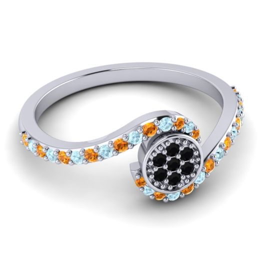 Simple Floral Pave Vapi Ring