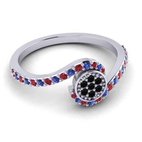 Simple Floral Pave Vapi Ring