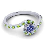 Simple Floral Pave Vapi Ring