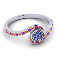 Simple Floral Pave Vapi Ring