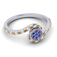 Simple Floral Pave Vapi Ring