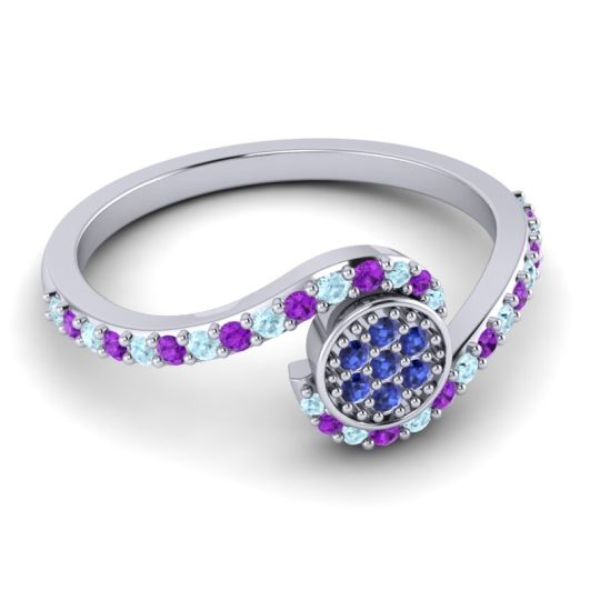 Simple Floral Pave Vapi Ring