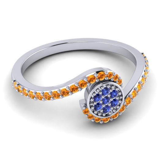 Simple Floral Pave Vapi Ring
