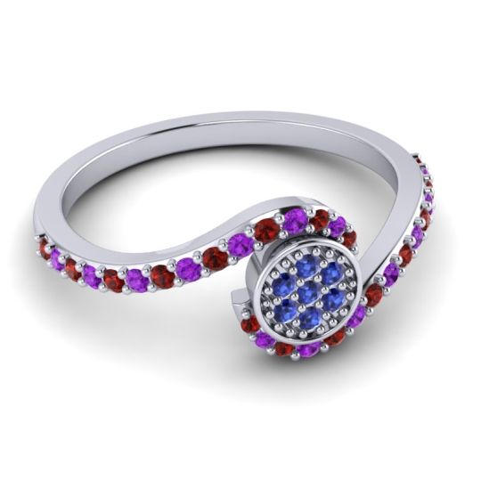 Simple Floral Pave Vapi Ring