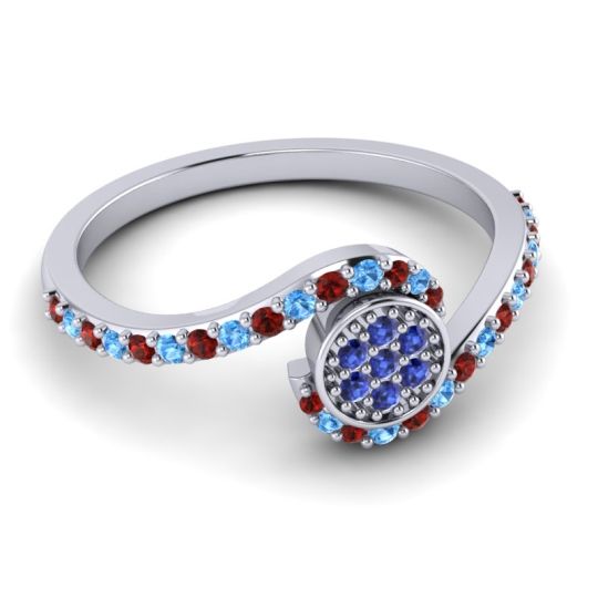 Simple Floral Pave Vapi Ring