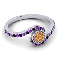 Simple Floral Pave Vapi Ring