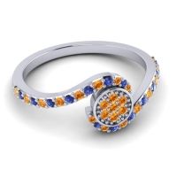 Simple Floral Pave Vapi Ring
