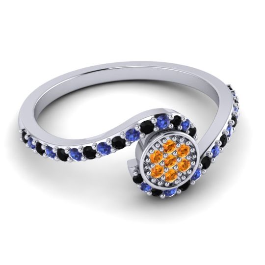 Simple Floral Pave Vapi Ring