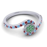 Simple Floral Pave Vapi Ring