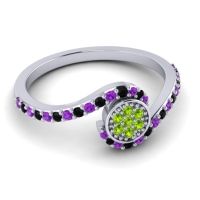 Simple Floral Pave Vapi Ring