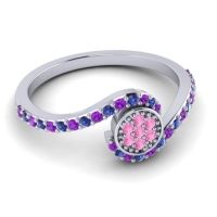 Simple Floral Pave Vapi Ring