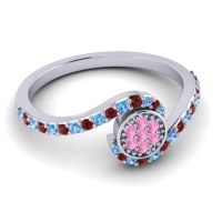 Simple Floral Pave Vapi Ring