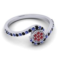 Simple Floral Pave Vapi Ring