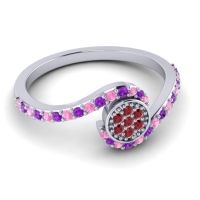 Simple Floral Pave Vapi Ring