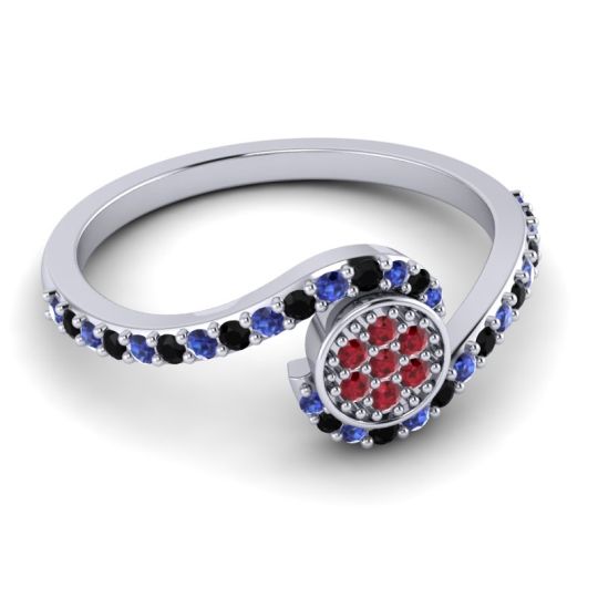 Simple Floral Pave Vapi Ring