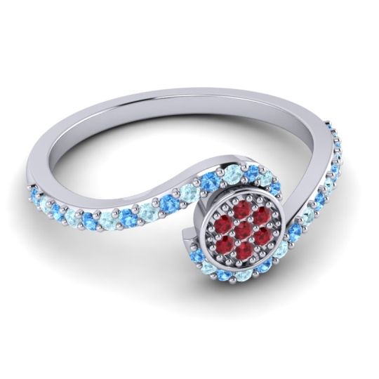 Simple Floral Pave Vapi Ring