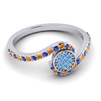 Simple Floral Pave Vapi Ring