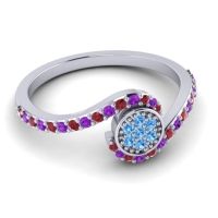 Simple Floral Pave Vapi Ring