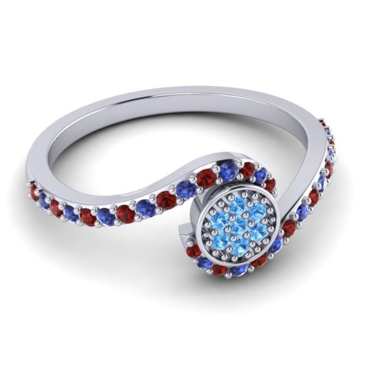 Simple Floral Pave Vapi Ring
