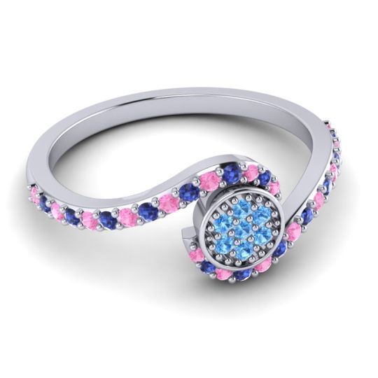 Simple Floral Pave Vapi Ring