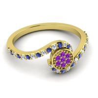 Simple Floral Pave Vapi Ring